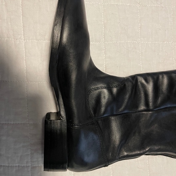 SAKS FIFTH AVENUE Black Leather Boots - Picture 7 of 14